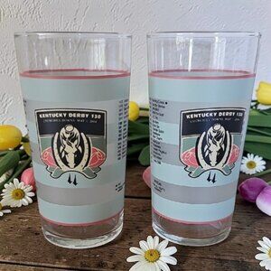 2 x 2004 Official Kentucky Derby 130th Run for the Roses commemorative glasses